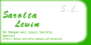 sarolta lewin business card